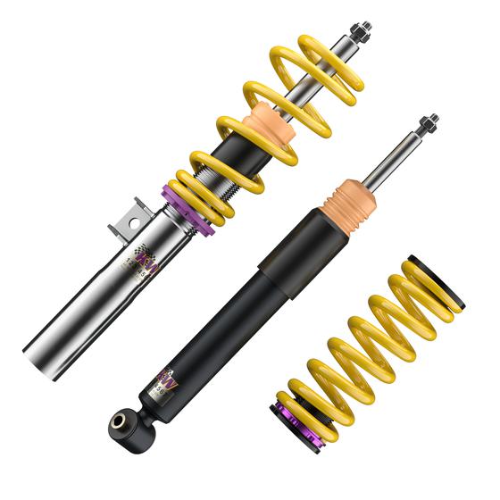 102100DQ |  KW Coilover suspension V1 inox (incl. deactivation for electronic dampers) | Car type: AUDI Q5 (FY) FYB 05/2016- 2.0 TFSI quattro - 185kW - 1984ccm - 4 cyl. - All-wheel Drive  Only Models  Axle Load FA/RA (kg): 1251-1355/-1390