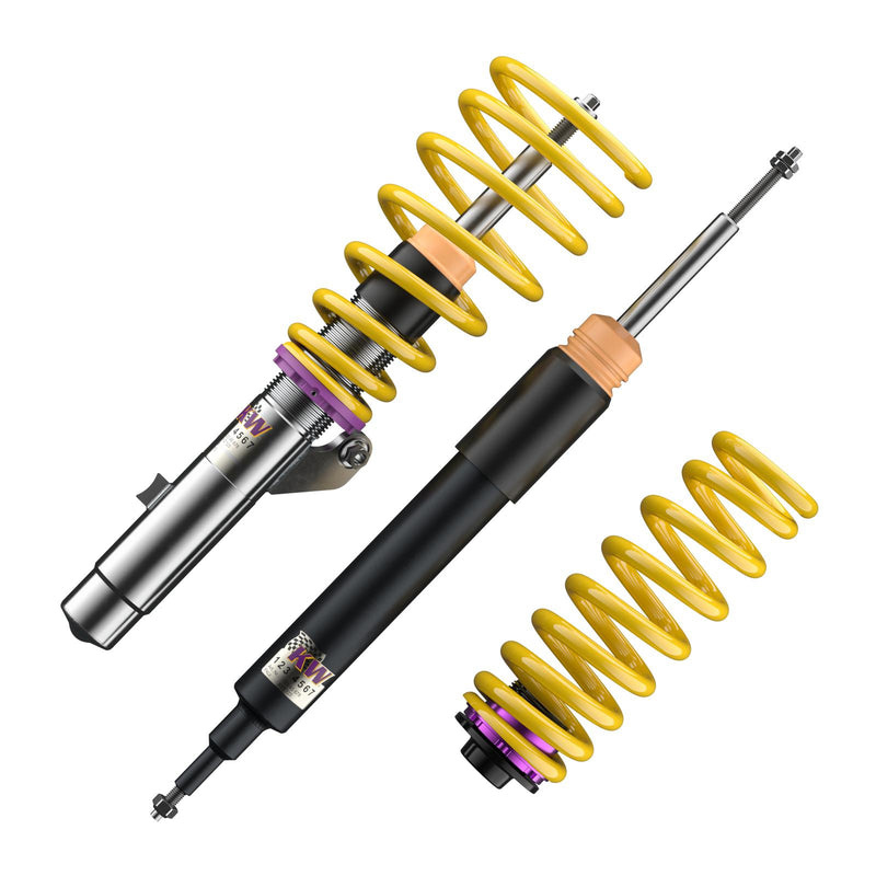 18020032 | KW Coilover | KW Coilover suspension V2 comfort | Car type: BMW 3 (E90) 390L, 390X, 3L, M3, M3 GTS, M390 02/2004-02/2012 320 d - 125kW - 1995ccm - 4 cyl. - Rear-Wheel Drive  Only Models Year: 04/2005-01/2012 Axle Load FA/RA (kg): -1090/-1135