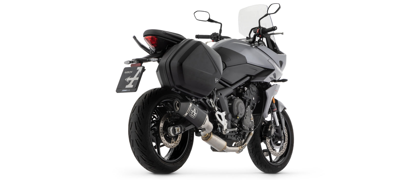 ARROW EXHAUST | TRIUMPH Tiger 660 2021-2024 | Catalytic homologated full system with Veloce aluminium "Dark" silencer
