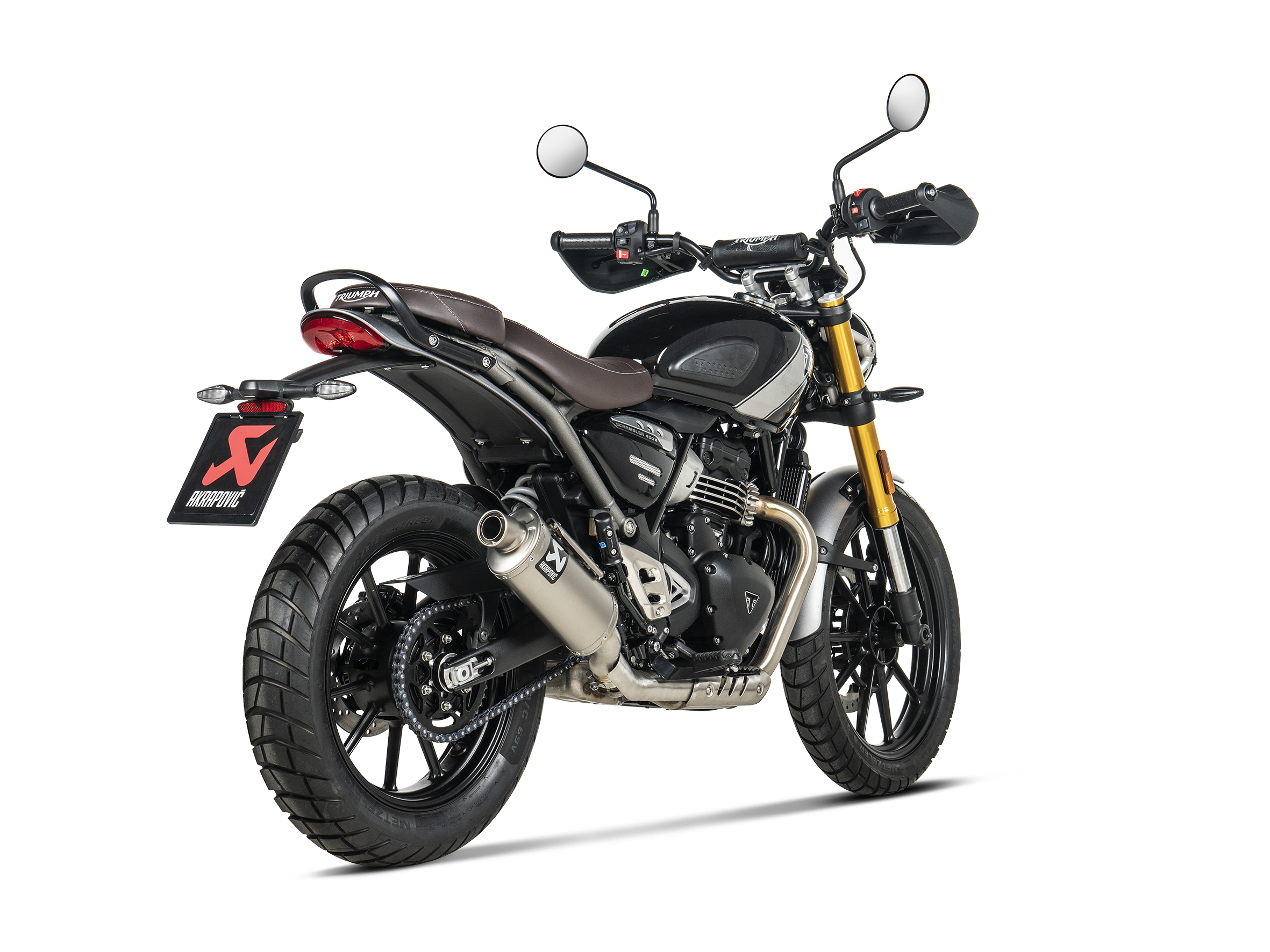 S-T4SO1-HDT | Akrapovic Exhaust | Slip-On Line (Titanium) | TRIUMPH SPEED 400 / SCRAMBLER 400 X 2023-25