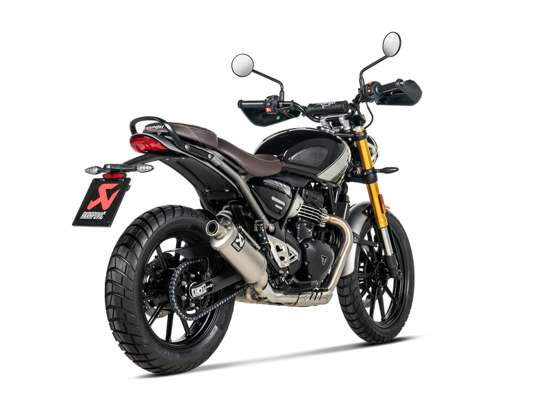 S-T4SO1-HDT | AKRAPOVIC  | TRIUMPH SPEED 400 / SCRAMBLER 400 X 2023-25 | Slip-On Line (Titanium)