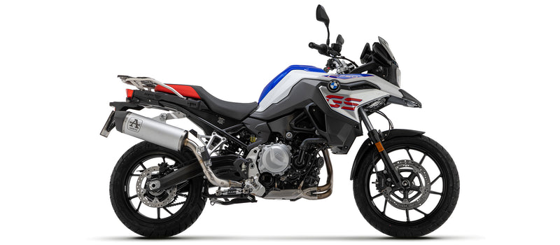 72639PK | ARROW EXHAUST | FOR  BMW F 750 GS 2021-24 | Maxi Race-Tech titanium silencer with carby end cap