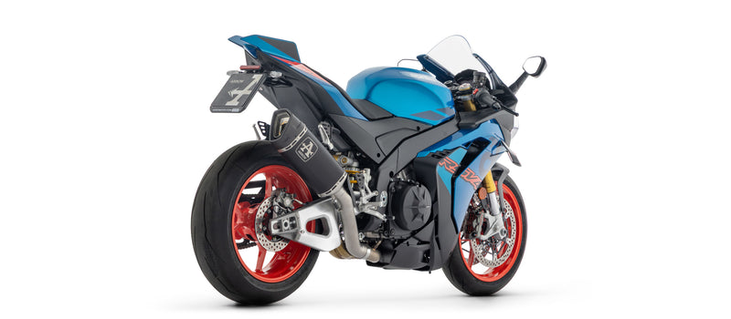 71004PTN | ARROW EXHAUST | Aprilia RSV 4 2025 | Pista titanium "Dark" silencer with stainless steel link pipe