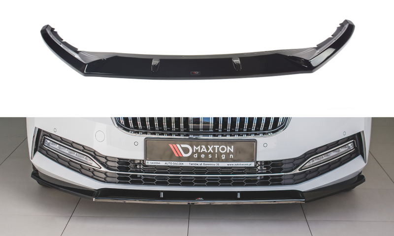 MAXTON DESIGN | Front diffuser V.2 Skoda Superb Liftback / Combi Mk3 Facelift