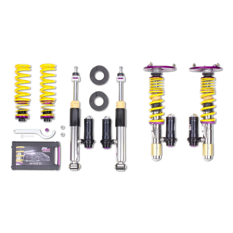 3522080D | KW Coilover suspension V3 Clubsport incl. top mounts  | Car type: BMW 3er (F30, F80) 3-HY, 3L, M3, M3 GTS 11/2011-10/2018 320 d - 147kW - 1995ccm - 4 cyl. - Heckantrieb  Only Models  Axle Load FA/RA (kg): -1090/-1230