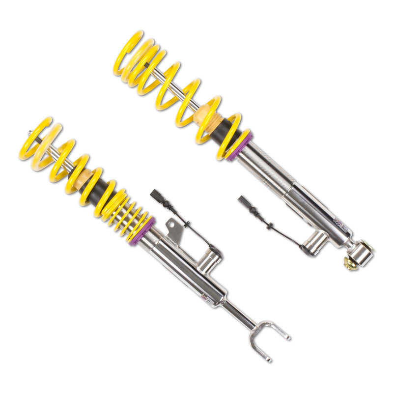 39020016 | KW DDC - ECU coilovers inox  | Car type: BMW 5 (F10) 5L, GT, HY, KL, M5/M6 01/2009-10/2016 520 d - 140kW - 1995ccm - 4 cyl. - Rear-Wheel Drive  Only Models Year: 03/2010- Axle Load FA/RA (kg): -1195/-1315