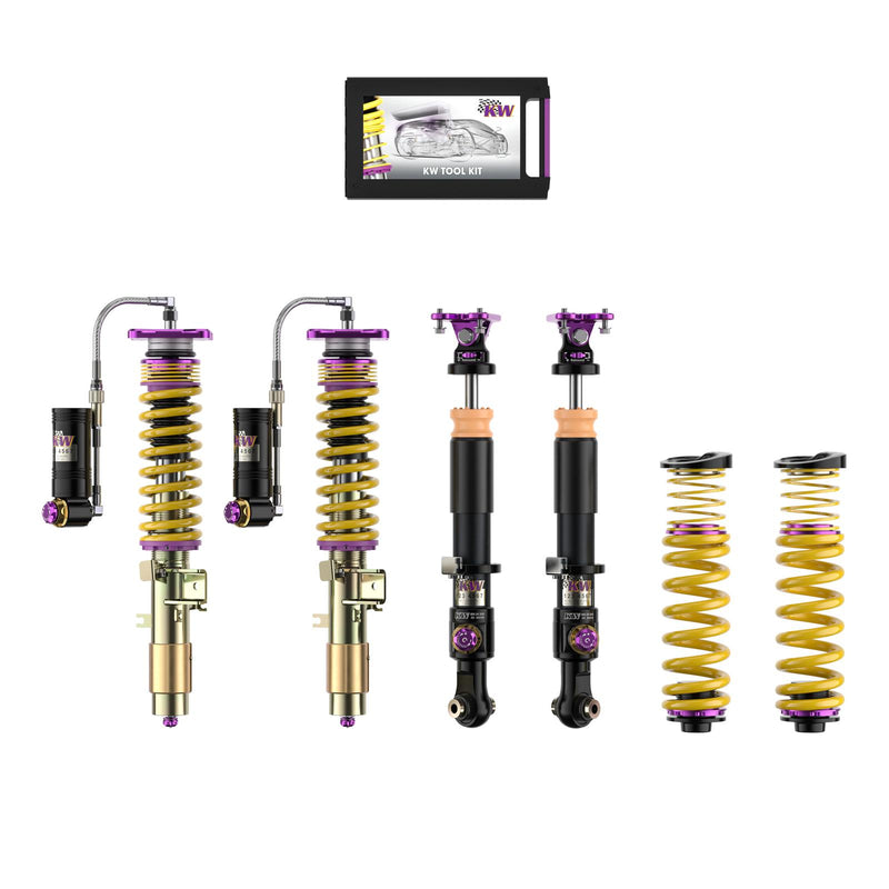 397202CL |  KW Coilover suspension V4 Clubsport incl. top mounts | Car type: BMW 3 (G20, G80) G3L 11/2018- 320 d - 140kW - 1995ccm - 4 cyl. - Rear-Wheel Drive  Only Models Year: 03/2019- Axle Load FA/RA (kg): -1085/-1245
