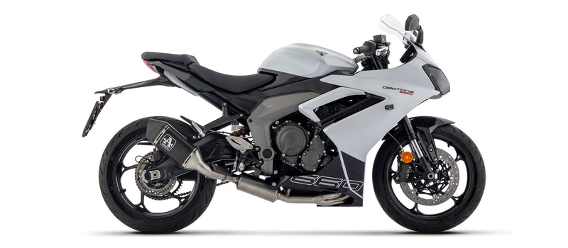 71507VAN | ARROW EXHAUST | Triumph DAYTONA 660 2024-26 | Homologated full system with Veloce aluminium "Dark" silencer