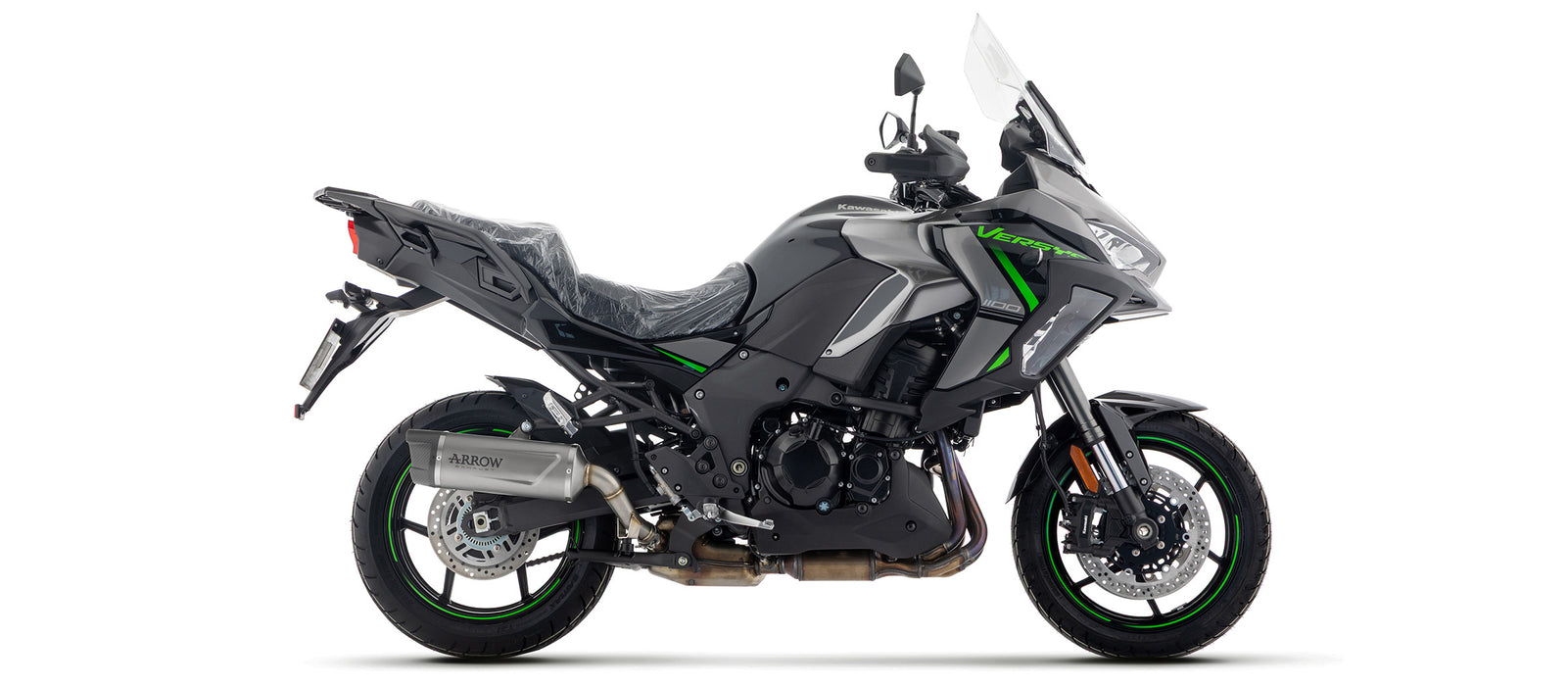 ARROW | Kawasaki VERSYS 1100 2025 | Indy Race EVO Titanium silencer with carby end cap