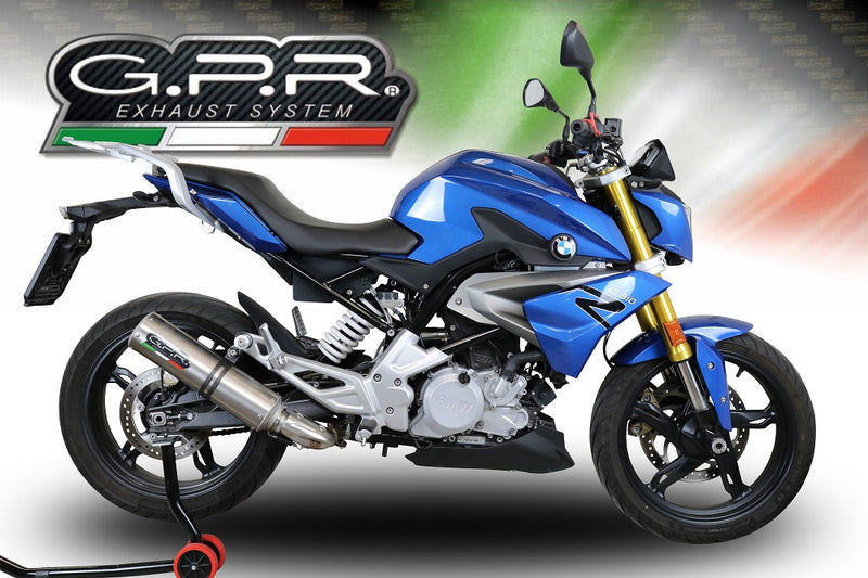 E5.BM.DBHOM.93.M3.INOX | G.P.R  EXHAUST  | BMW G310 R   2022-2024 Full system exhaust, including removable db killer
