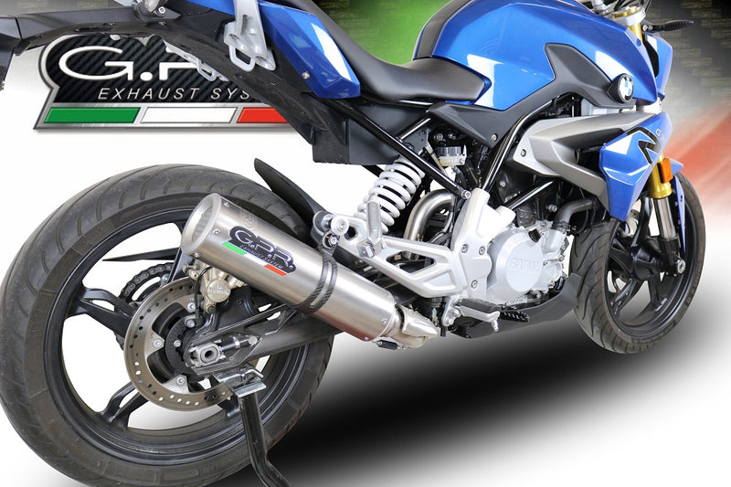 E5.BM.DBHOM.93.M3.INOX | G.P.R  EXHAUST  | BMW G310 R   2022-2024 Full system exhaust, including removable db killer