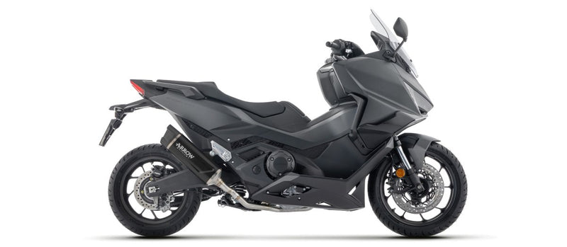 73523AKN | ARROW EXHAUST | Honda FORZA 750 2025 | Indy Race EVO aluminium "Dark" silencer with carby end cap