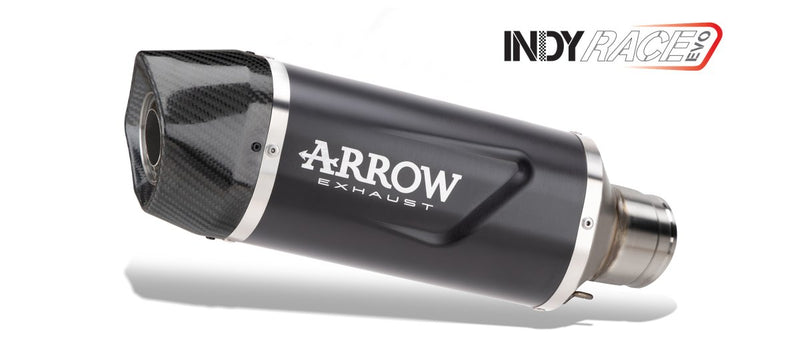 73523AKN | ARROW EXHAUST | Honda FORZA 750 2025 | Indy Race EVO aluminium "Dark" silencer with carby end cap