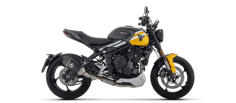 71508VAN | ARROW EXHAUST | Triumph TRIDENT 660 2025-26 | Homologated full system with Veloce aluminium "Dark" silencer