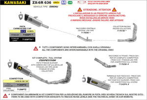 ARROW EXHAUST | Kawasaki ZX-6R 2024-25 | Pista titanium silencer