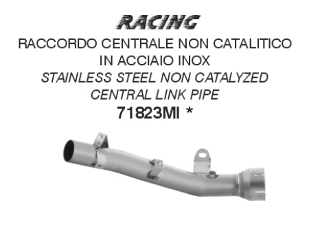 71823MI | ARROW EXHAUST | Kawasaki ZX-10R / ZX-10RR 2026 | Non catalized mid-pipe