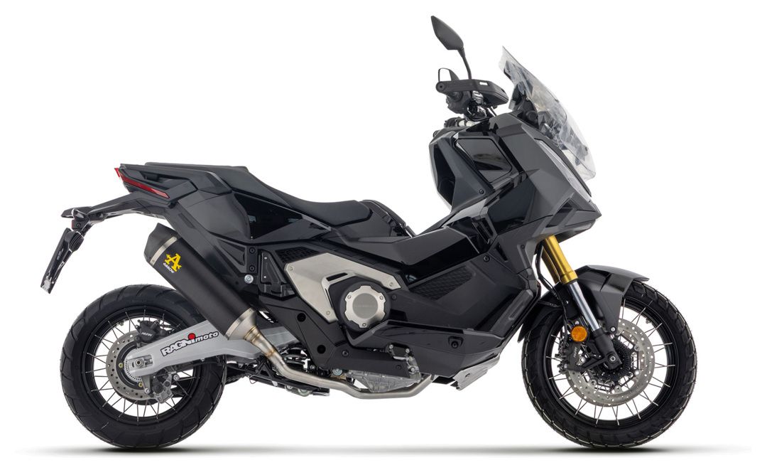 71985AKN | ARROW EXHAUST | Honda X-ADV 750 2025  | Race-Tech aluminium "Dark" silencer with carby end cap