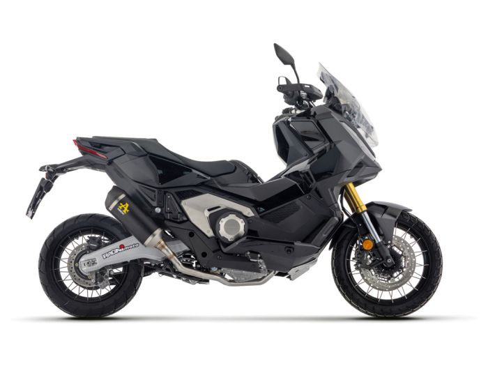 71985AKNC | ARROW EXHAUST | Honda X-ADV 750 2025  | Race-Tech aluminium "Dark" silencer with carby end cap - short version