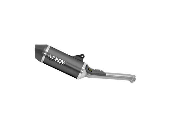 71990AKN | ARROW EXHAUST | KTM 890 Adventure / R 2025 | Race-Tech aluminium "Dark" silencer with carby end cap