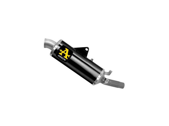 72638AON | ARROW EXHAUST | DUCATI DESERT X 950 2022-2024 | Indy Race aluminium "Dark" silencer with steel end cap