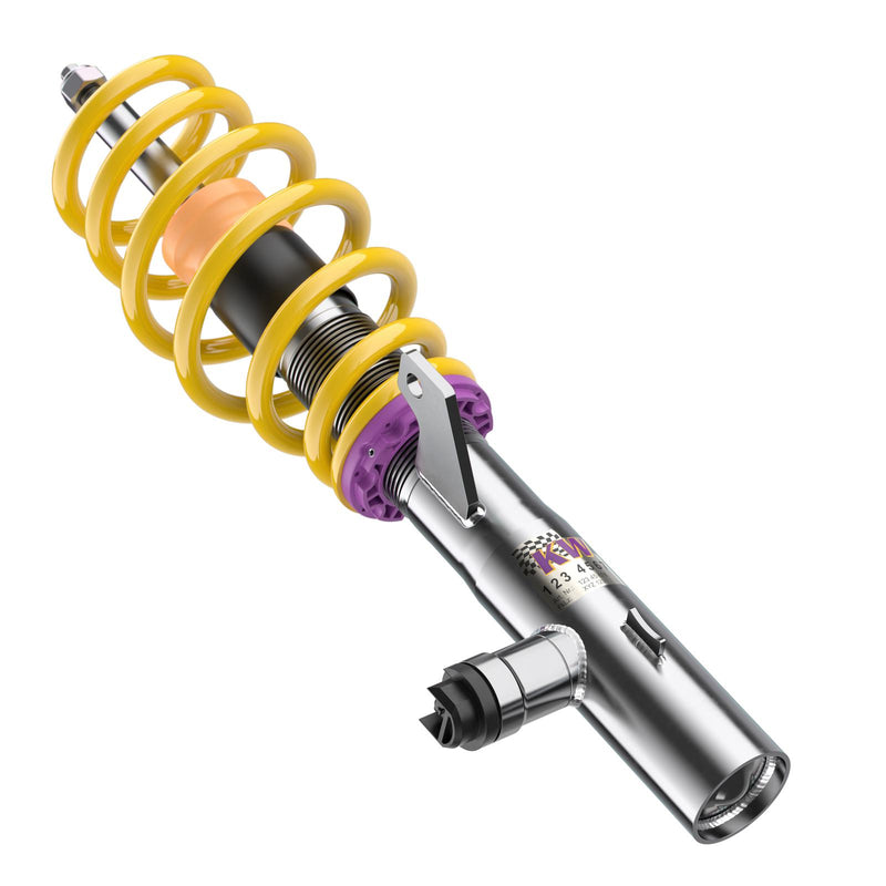 39020018 | KW DDC - Plug & Play coilovers inox | Car type: BMW 2 Coupe (F22, F87) 1C, M3 10/2012-06/2021 220 d - 140kW - 1995ccm - 4 cyl. - Rear-Wheel Drive  Only Models Year: 02/2014- Axle Load FA/RA (kg): 921-1090/-1230 for cars with electronic damping