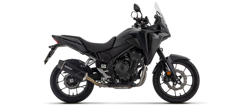 71964AKN | ARROW EXHAUST | Honda NX 500 2024-26  | Indy Race EVO aluminium "Dark" silencer with carby end cap