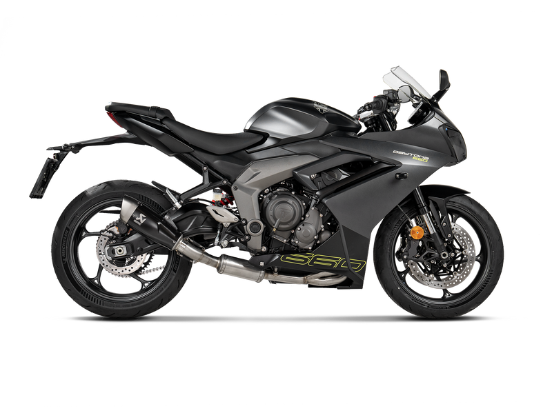 S-T6R2-CQTBL | AKRAPOVIC | Triumph  Daytona 660  2024 | Racing Line (Titanium)