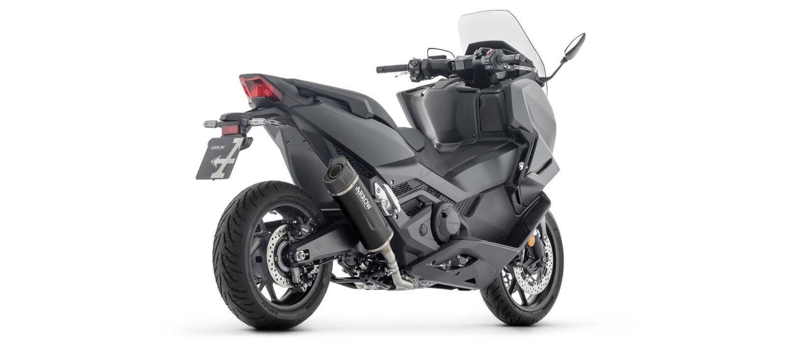 73523PKC | ARROW EXHAUST | Honda FORZA 750 2025 | Indy Race EVO titanium silencer with carby end cap - short version