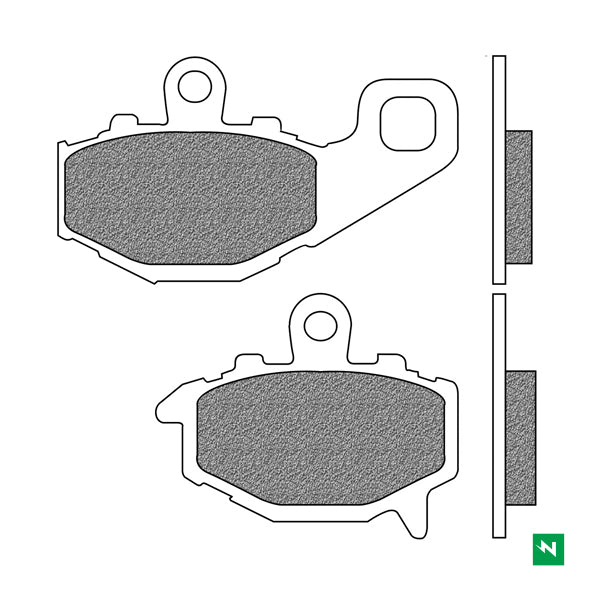 FD0207TS1 | NEWFREN | KAWASAKI | Rear Brake pads