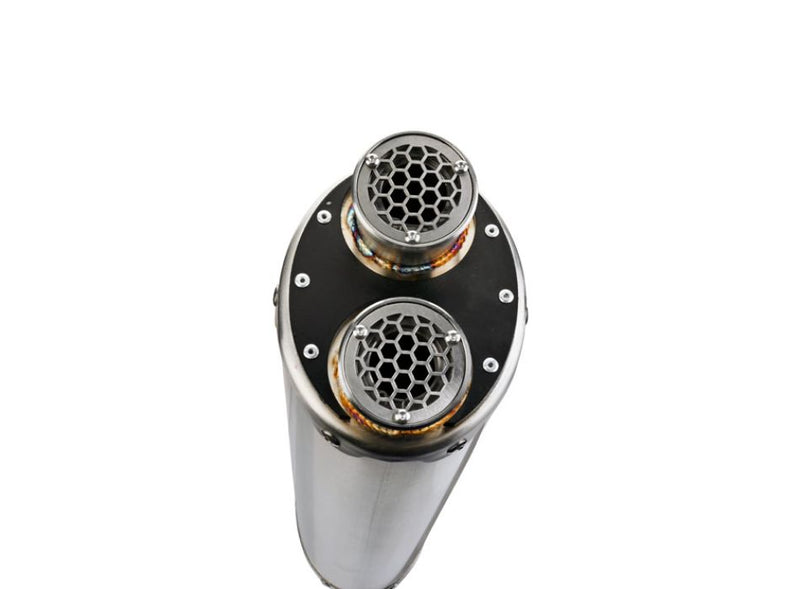 H.271.NOV.DUAL.IO | G.P.R EXHAUST | GPR exhaust compatible with Honda TRANSALP 750 2023-2025, Dual Inox, Slip-on exhaust including removable db killer and link pipe, EPA-compliant