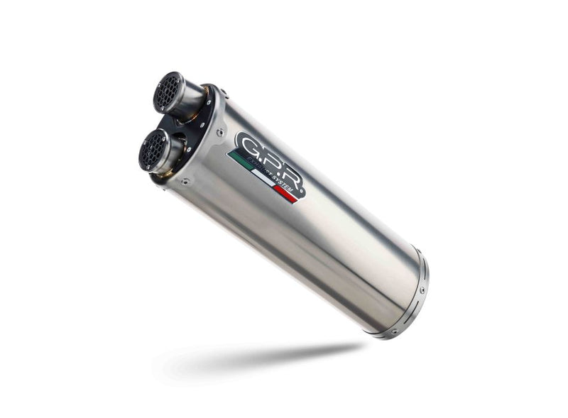 H.271.NOV.DUAL.IO | G.P.R EXHAUST | GPR exhaust compatible with Honda TRANSALP 750 2023-2025, Dual Inox, Slip-on exhaust including removable db killer and link pipe, EPA-compliant