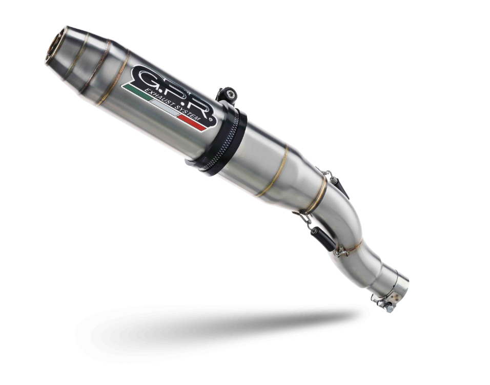 E5.T.101.DE | G.P.R  EXHAUST  | GPR exhaust compatible with  Triumph Speed 400 2023-2025, Deeptone Inox, Slip-on exhaust including removable db killer and link pipe