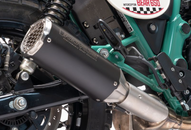 Remus Exhaust | REMUS BoostR stainless steel black, for the Royal Enfield Bear 650, RACING without EC approval