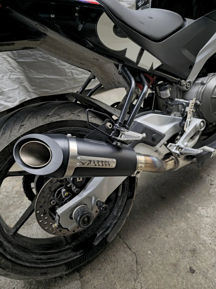 BM-OL20-RS457-FS| Barrel Aprilia | Outlaw 2.0 Full System for Aprilia RS457 with header pipe| Side Exit
