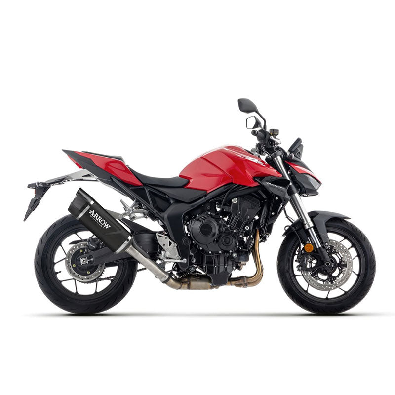 71982AKN | ARROW EXHAUST | Honda CB 1000 Hornet / SP 2025 | Indy Race EVO aluminium "Dark" silencer with carby end cap