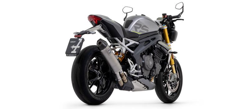 11011MI | ARROW EXHAUST | TRIUMPH SPEED TRIPLE 1200 RS 2021-2024 | Carbon fiber heat shield