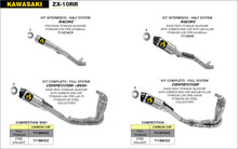 71167HCP | ARROW EXHAUST | Kawasaki ZX-10R / ZX-10RR 2017/19 | Half system racing - Pro-Race titanium silencer + titanium link pipe ø65mm.