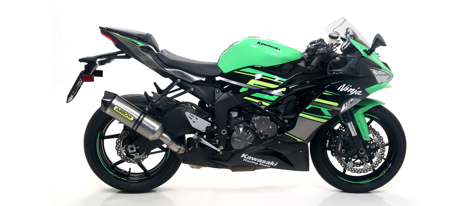 71898PK | ARROW EXHAUST | Kawasaki ZX-6R 2019-2025 | Race-Tech titanium silencer with carby end cap
