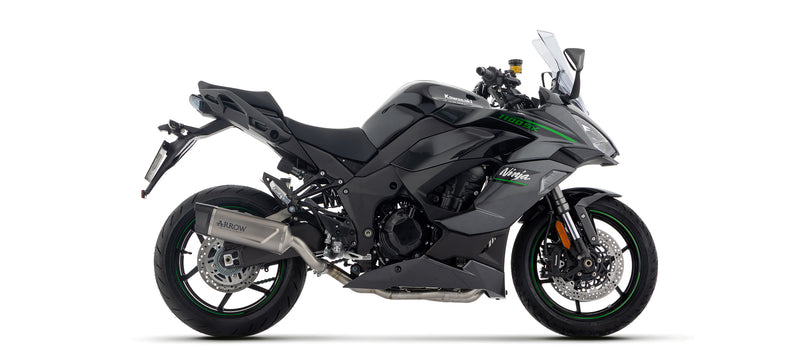 71987PK | ARROW EXHAUST | Kawasaki NINJA 1100 SX 2025 | Indy Race EVO Titanium silencer with carby end cap
