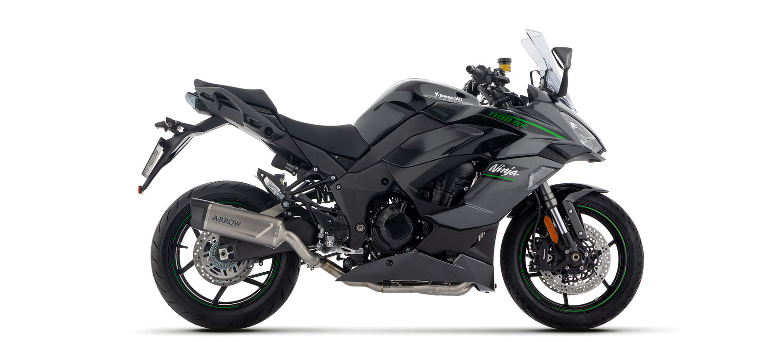 ARROW EXHAUST | Kawasaki NINJA 1100 SX 2025 | Indy Race EVO Titanium silencer with carby end cap