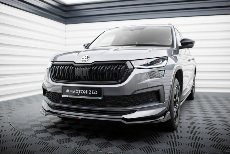 MAXTON DESIGN | Front diffuser V.2 Skoda Kodiaq Sportline Mk1 Facelift