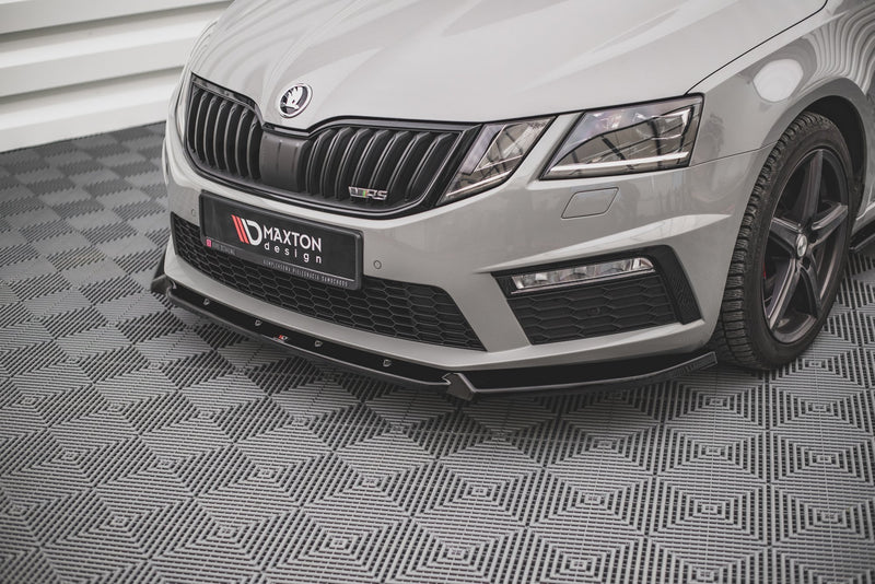 MAXTON DESIGN | Front diffuser V.2 Skoda Octavia RS Mk3 Facelift 2016-19