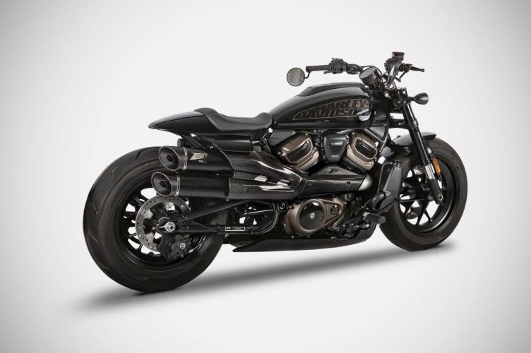 ZHD007S10SCR-B | ZARD EXHAUST | HARLEY DAVIDSON  | SPORTSTER S | "TOP GUN" SLIP-ON KIT 2021-24