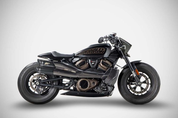 ZHD006S10SCR-B |ZARD EXHAUST | HARLEY DAVIDSON  | SPORTSTER S | "GT" SLIP-ON KIT 2021-24