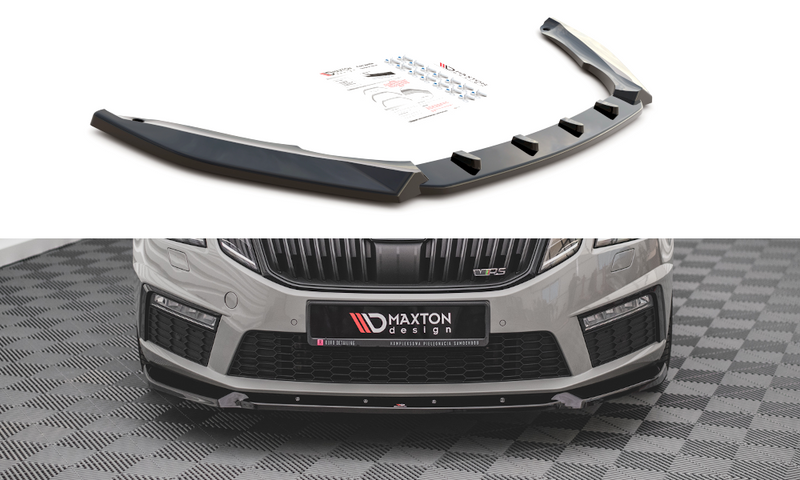 MAXTON DESIGN | Front diffuser V.2 Skoda Octavia RS Mk3 Facelift 2016-19