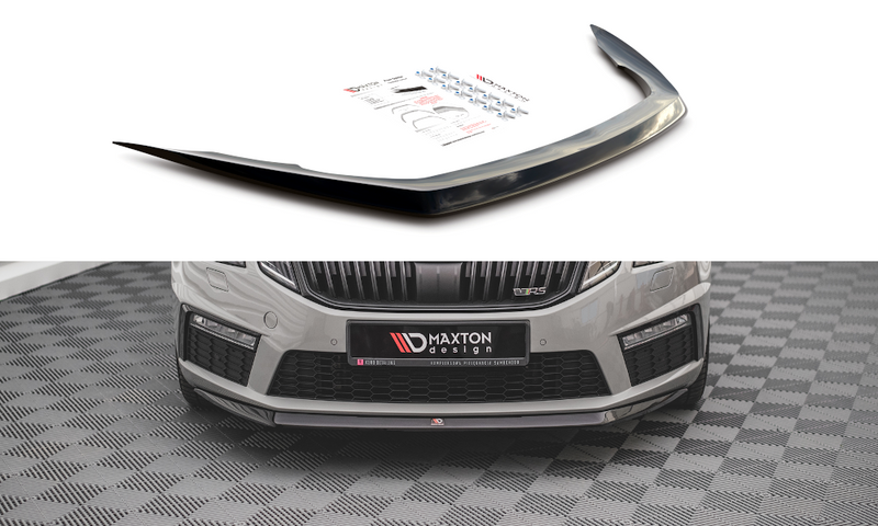 MAXTON DESIGN | Front diffuser V.1 Skoda Octavia RS Mk3 Facelift 2016-19