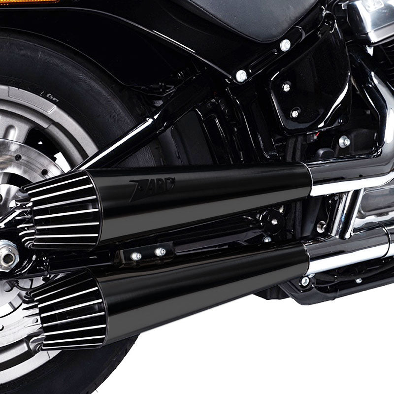 ZHD008S10SSO-B | ZARD EXHAUST | HARLEY DAVIDSON SOFTAIL M8 - SILENCERS BLACK 2016-23