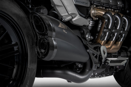 ZTP502S10SCR-B | ZARD EXHAUST | TRIUMPH ROCKET 3 BLACK COATING FINISH 2021-23