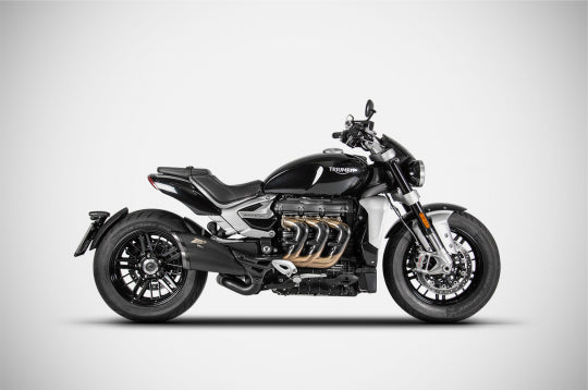 ZTP502S10SCR-B | ZARD EXHAUST | TRIUMPH ROCKET 3 BLACK COATING FINISH 2021-23