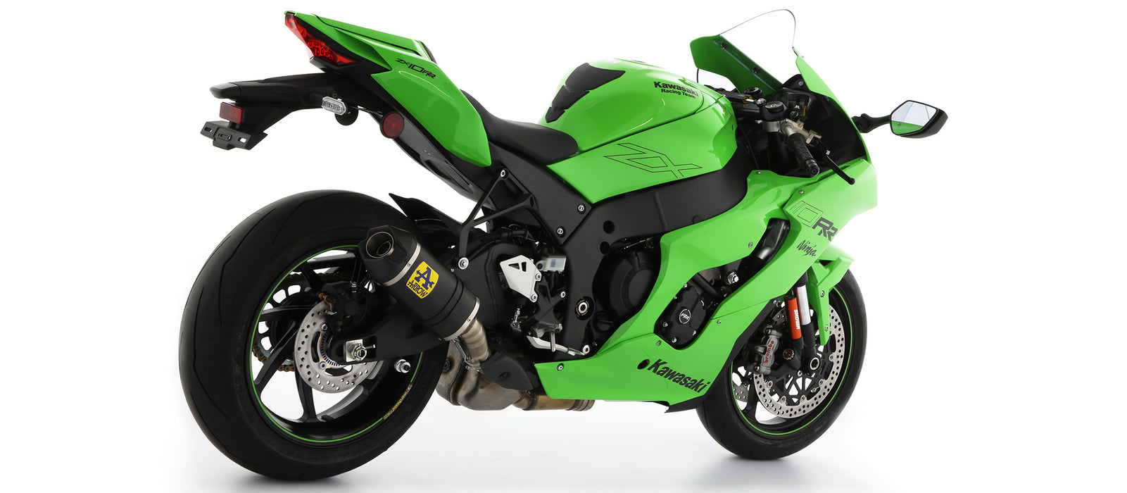 ARROW EXHAUST | Kawasaki ZX-10R / ZX-10RR 2021/2025 | Indy Race Titanium silencer with carby end cap with titanium link pipe
